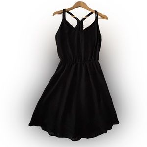 Naked Zebra Black Racerback Mini Summer Dress Size:S